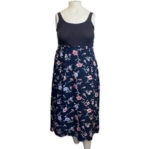 Vintage 90s Coldwater Creek floral midi skirt 1X